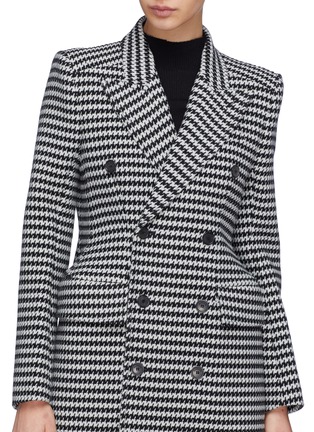 Detail View - Click To Enlarge - BALENCIAGA - Houndstooth double breasted coat
