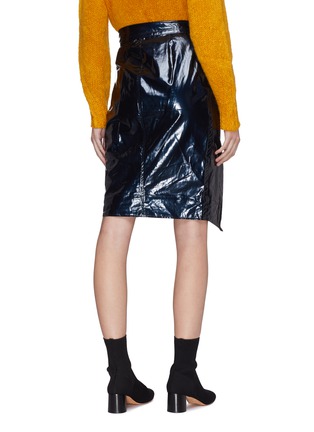 Back View - Click To Enlarge - ISABEL MARANT - 'Eoji' waxed wrap skirt
