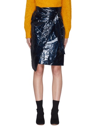Main View - Click To Enlarge - ISABEL MARANT - 'Eoji' waxed wrap skirt