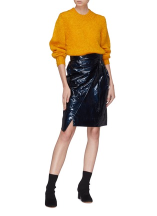 Figure View - Click To Enlarge - ISABEL MARANT - 'Eoji' waxed wrap skirt