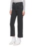 Front View - Click To Enlarge - ISABEL MARANT - 'Golky' contrast topstitching cropped jeans