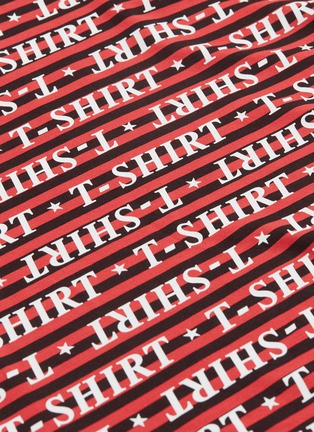  - BALENCIAGA - 'T-shirt' slogan print stripe turtleneck long sleeve T-shirt
