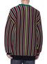 Back View - Click To Enlarge - BALENCIAGA - Logo embroidered stripe oversized sweater
