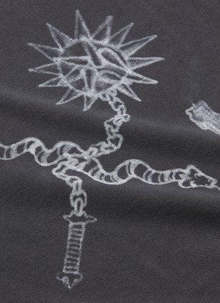  - BALENCIAGA - Snake candle graphic print oversized T-shirt
