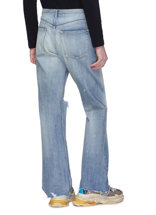 Back View - Click To Enlarge - BALENCIAGA - Ripped boot cut jeans