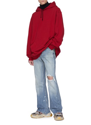 Figure View - Click To Enlarge - BALENCIAGA - Ripped boot cut jeans
