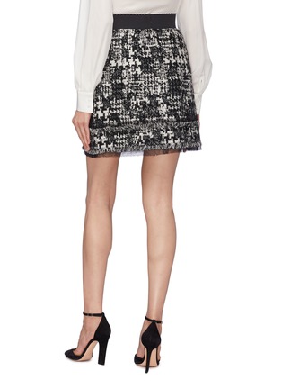 Back View - Click To Enlarge - - - Tulle hem houndstooth tweed  skirt