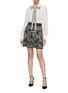 Figure View - Click To Enlarge - - - Tulle hem houndstooth tweed  skirt