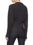 Back View - Click To Enlarge - - - Embellished safety pin front cropped cardigan