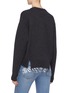 Back View - Click To Enlarge - - - 'Queen' slogan embellished graphic appliqué cashmere sweater