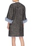 Back View - Click To Enlarge - - - Embellished pompom placket faux fur trim coat