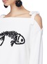 Detail View - Click To Enlarge - OSCAR DE LA RENTA - Sequinned fishbone cold shoulder wool sweater