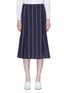 Main View - Click To Enlarge - OSCAR DE LA RENTA - Pinstripe godet virgin wool blend skirt