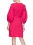 Back View - Click To Enlarge - OSCAR DE LA RENTA - Lantern sleeve virgin wool blend crepe dress