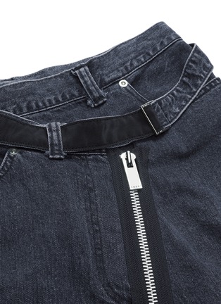 Detail View - Click To Enlarge - SACAI - Asymmetric zip wrap denim skirt