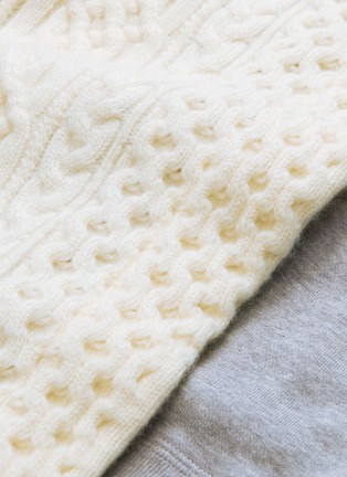  - SACAI - Sweatshirt panel cable knit sweater