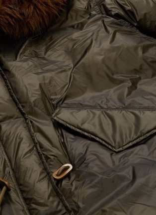  - SACAI - Detachable faux fur hood oversized down puffer jacket