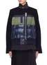 Main View - Click To Enlarge - SACAI - Stand collar down puffer panel wool jacket