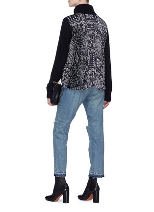 Figure View - Click To Enlarge - SACAI - x Reyn Spooner floral print pleated back turtleneck sweater