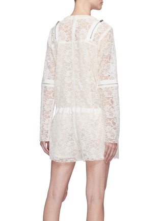 Back View - Click To Enlarge - SACAI - Guipure lace rompers