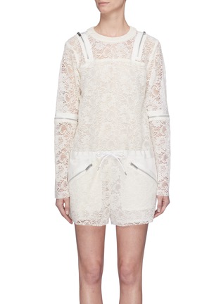 Main View - Click To Enlarge - SACAI - Guipure lace rompers