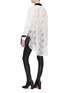 Figure View - Click To Enlarge - SACAI - Guipure lace back shirt