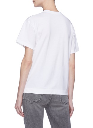 Back View - Click To Enlarge - SACAI - Pleated side zip T-shirt