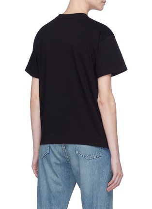 Back View - Click To Enlarge - SACAI - Pleated side zip T-shirt