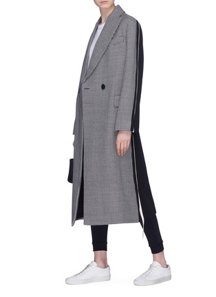 Figure View - Click To Enlarge - STELLA MCCARTNEY - Colourblock houndstooth oversized wool coat