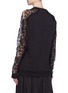 Back View - Click To Enlarge - STELLA MCCARTNEY - x adidas Chantilly lace sleeve logo print sweatshirt