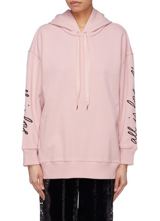 Main View - Click To Enlarge - STELLA MCCARTNEY - 'All is Love' slogan embroidered sweatshirt