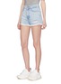 Front View - Click To Enlarge - STELLA MCCARTNEY - Ripped denim shorts