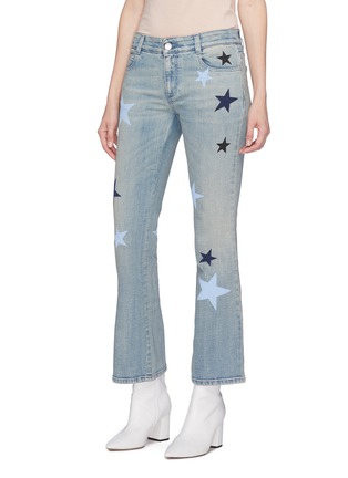 Front View - Click To Enlarge - STELLA MCCARTNEY - Star print flared jeans