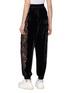 Back View - Click To Enlarge - STELLA MCCARTNEY - Lace outseam velvet jogging pants