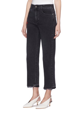 Front View - Click To Enlarge - STELLA MCCARTNEY - Star embroidered straight leg jeans