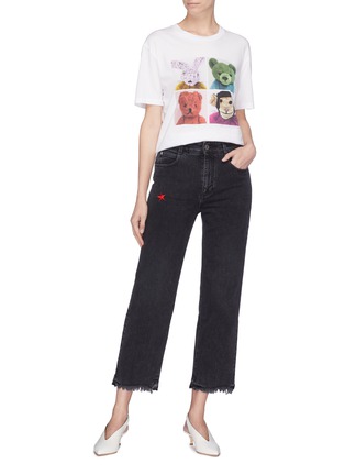 Figure View - Click To Enlarge - STELLA MCCARTNEY - Star embroidered straight leg jeans
