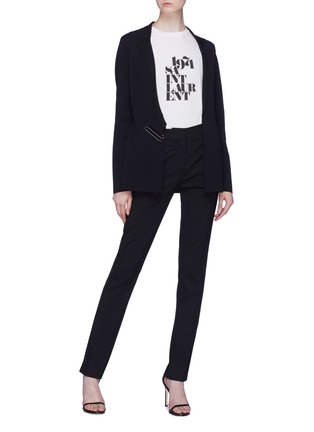 Figure View - Click To Enlarge - STELLA MCCARTNEY - Belted notched lapel blazer