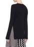 Back View - Click To Enlarge - STELLA MCCARTNEY - Belted split hem virgin wool sweater