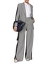 Figure View - Click To Enlarge - STELLA MCCARTNEY - 'Reine' colourblock stripe outseam chevron wool pants