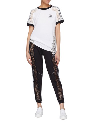 Figure View - Click To Enlarge - STELLA MCCARTNEY - x adidas 3-Stripes lace outseam jogging pants