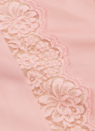  - STELLA MCCARTNEY - Asymmetric lace trim knit slip dress