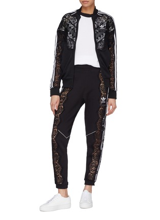 Figure View - Click To Enlarge - STELLA MCCARTNEY - x adidas 3-Stripes sleeve lace panel track jacket