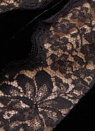  - STELLA MCCARTNEY - 'Andie' asymmetric lace trim velvet slip dress