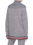 Back View - Click To Enlarge - STELLA MCCARTNEY - Convertible chevron stripe patchwork virgin wool-silk oversized sweater