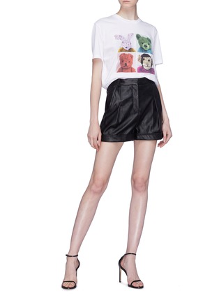 Figure View - Click To Enlarge - STELLA MCCARTNEY - Pleated faux leather shorts