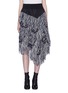 Main View - Click To Enlarge - SACAI - x Reyn Spooner fringed floral intarsia knit skirt