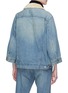 Back View - Click To Enlarge - SACAI - Zip faux shearling outseam panel denim jacket
