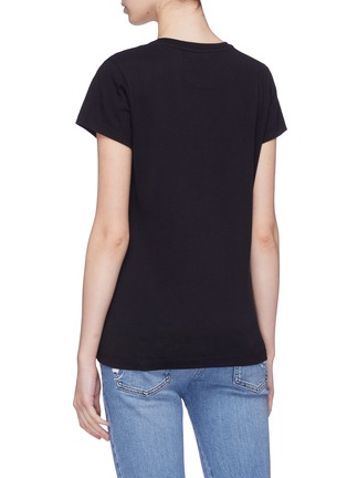 Back View - Click To Enlarge - VALENTINO GARAVANI - 'Love Story' embellished heart patch T-shirt
