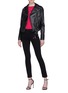 Figure View - Click To Enlarge - VALENTINO GARAVANI - 'Love Story' embellished heart patch skinny jeans