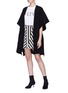 Figure View - Click To Enlarge - VALENTINO GARAVANI - 'Stripes Re-edition' godet virgin wool-silk skirt